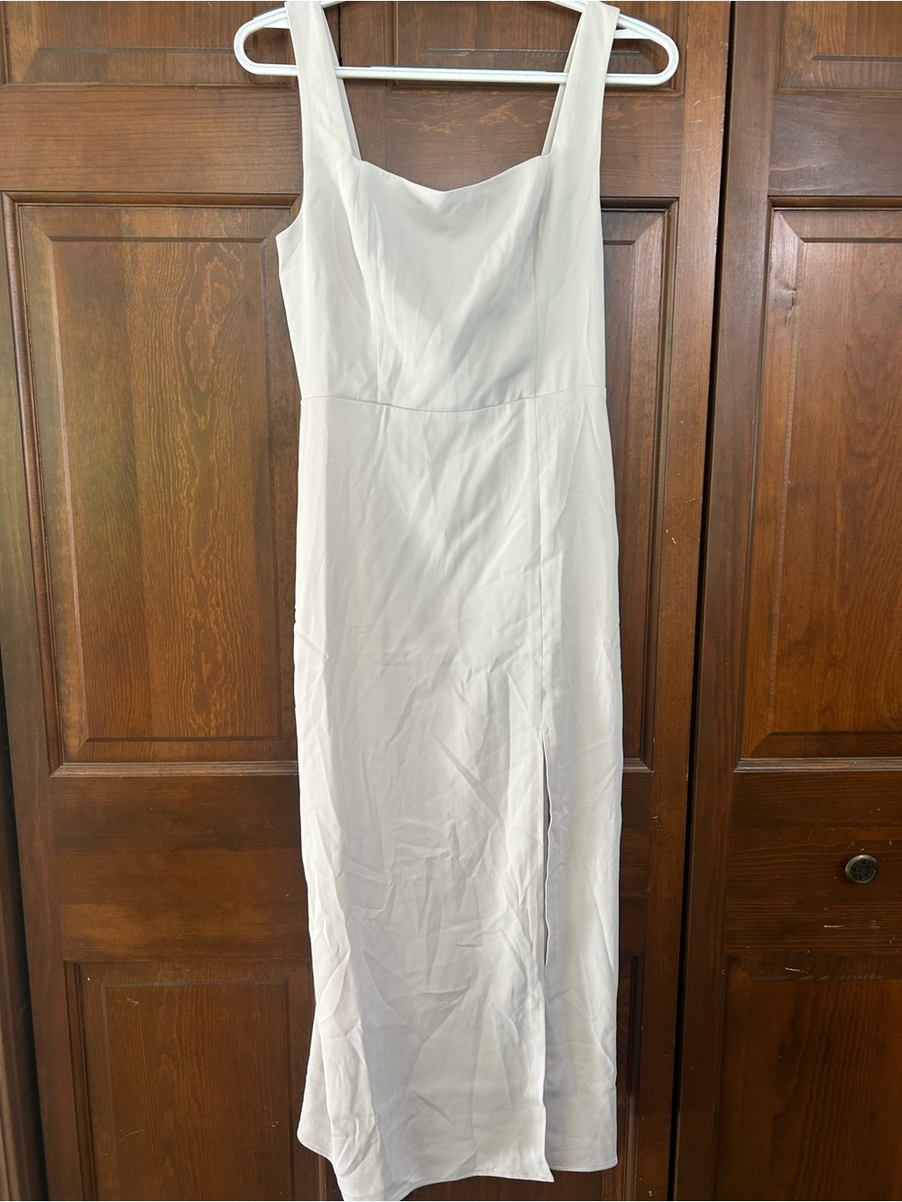 Babaton by Aritzia Elegant Cream Midi Dress with Square Neck